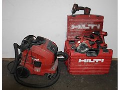 5 Werkzeuge und 3 Koffer der Firma "Hilti"