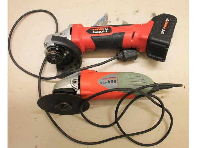 1 Akku-Trennschleifer „Pattfield“ E-WS 600 & 1 Akku-Trennschleifer „Meister“ AWS20P-1