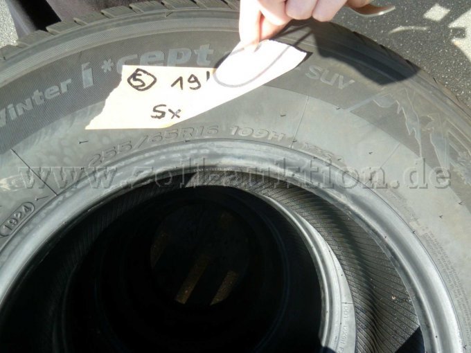 5 winterbanden Hankook 255/65 R16 109H – foto 3 – kavel bij Zoll-Auktion, Nürnberg
