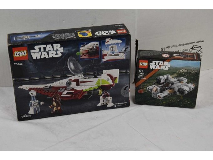 1 „Lego“ Star Wars Obi-Wan Starfighter Nr. 75333 & 1 “Lego” Star Wars The Razor Microfighter Nr. 75321