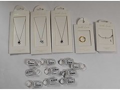 5 verschiedene Schmuckstücke “With Love“ & 10 Ringe 925er Silber