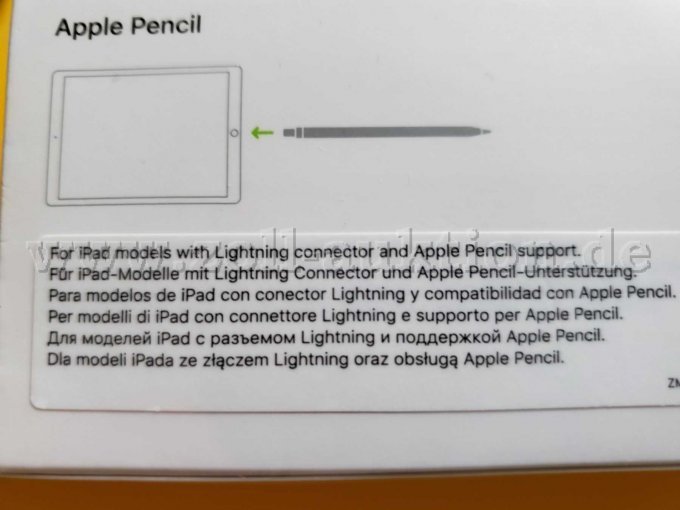 Rückseite Beschreibung mit Lightning Connector