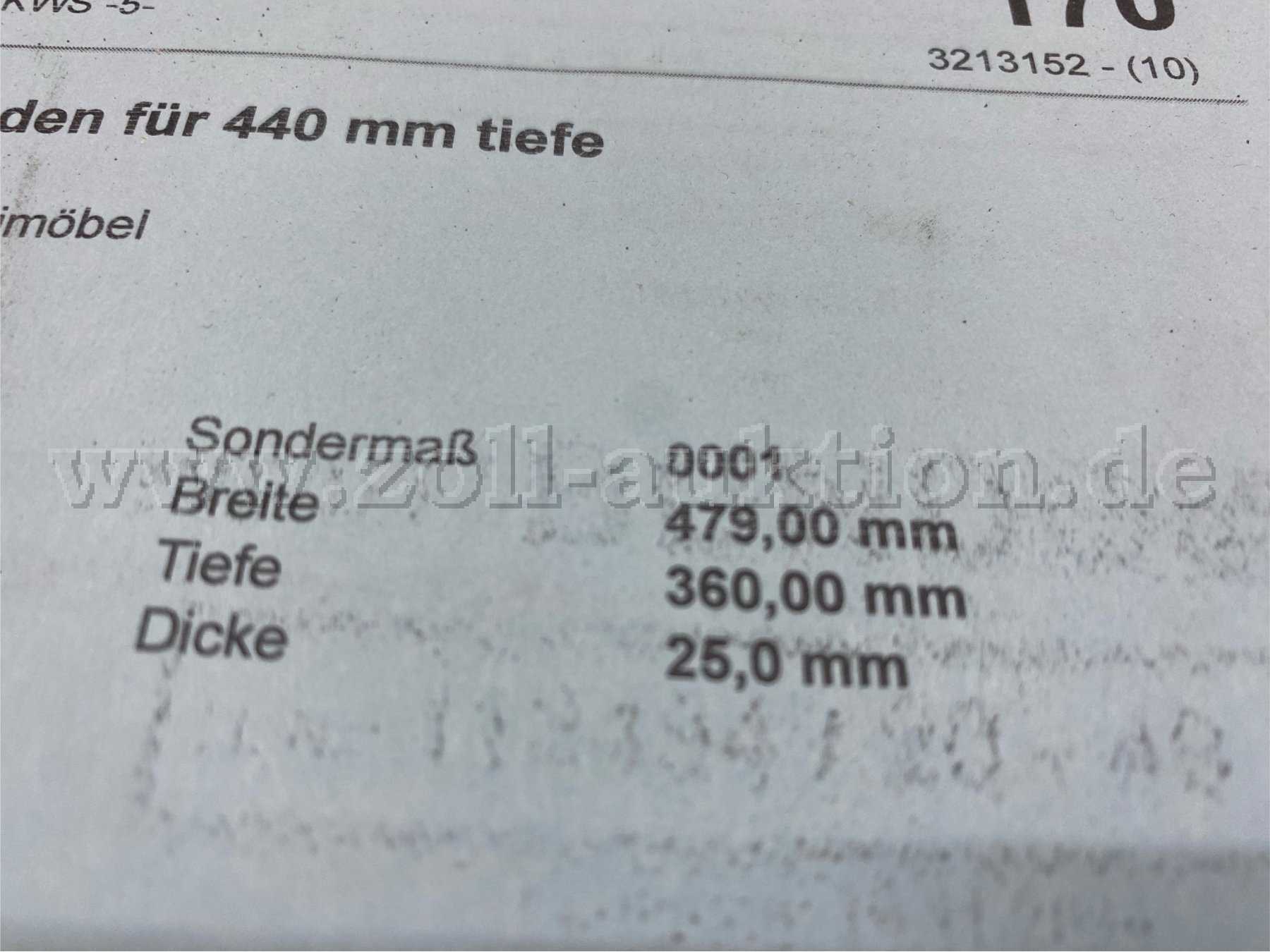 Maße Einlegeboden