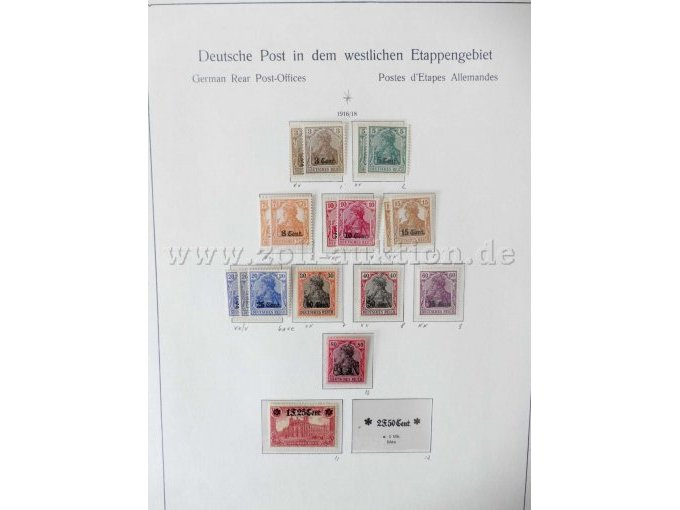 Teilansicht Deutsche Post in dem westlichen Etappengebiet