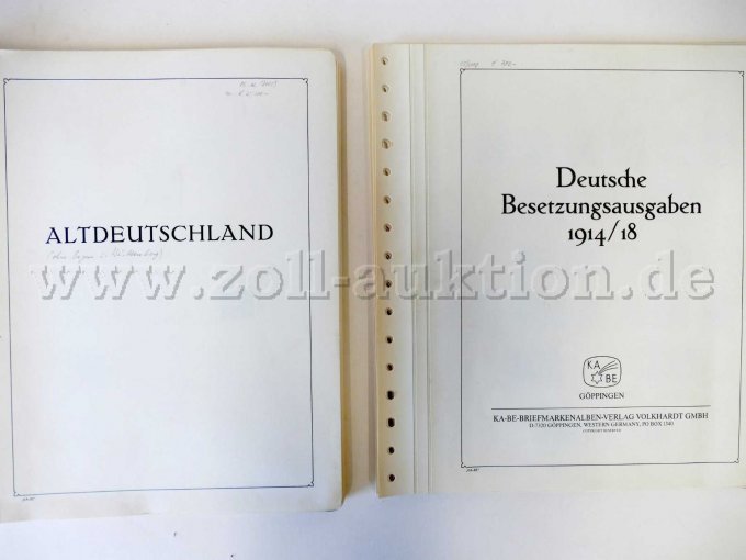 Ansicht Deckblätter Altdeutschland und Dt. Besetzungsausgaben