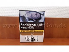 Eine Zigarettenschachtel Goldfield Gold Steuerzeichen ist vorhanden