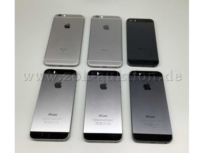 Konvolut aus 6 Apple iPhones_Rückansicht