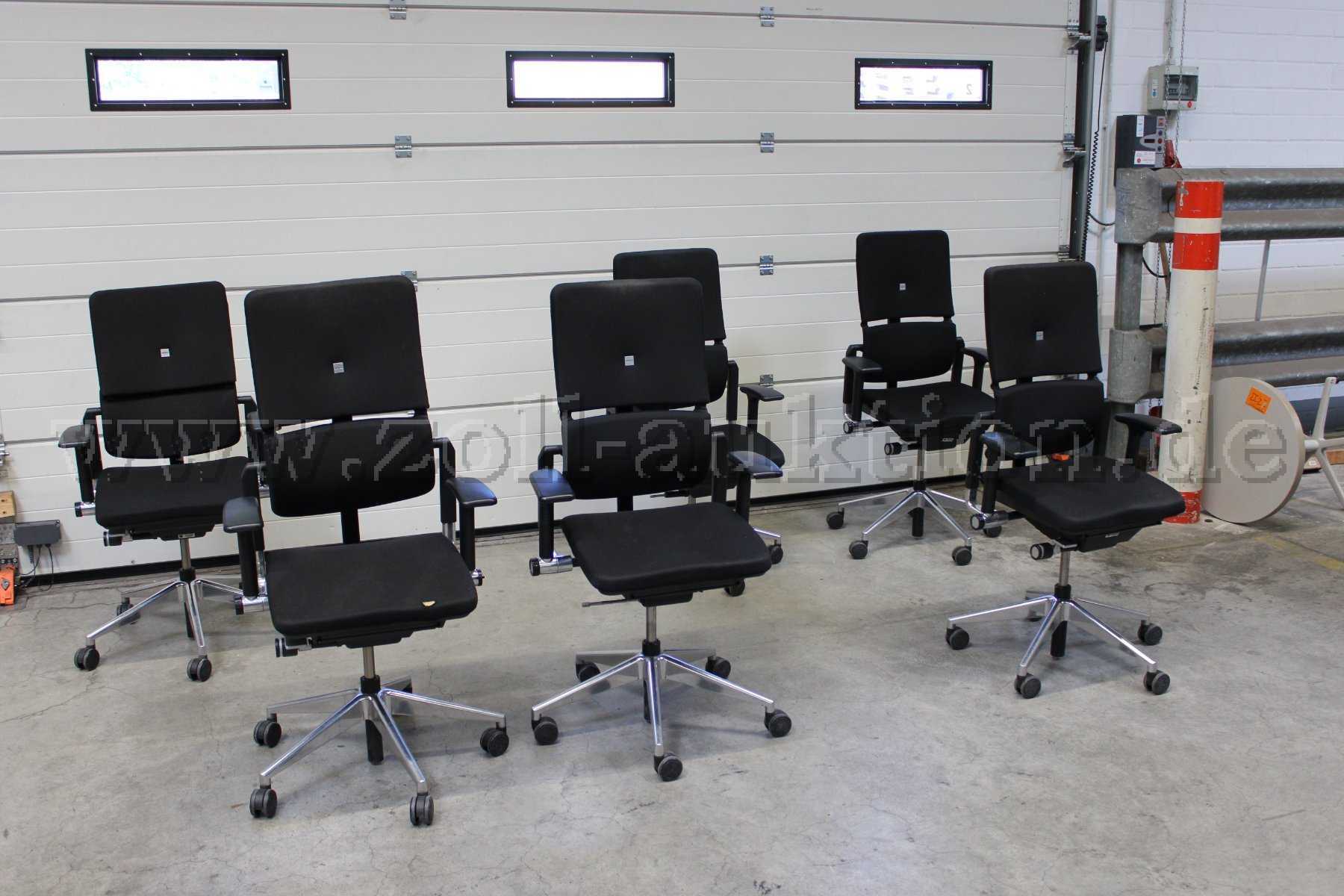 6 Steelcase Please bureaustoelen, gebruikt, defect, voor knutselaars