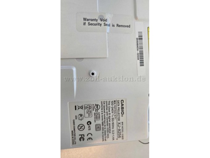 Typenschild vom Gerät