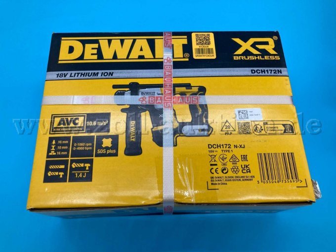 Rückansicht OVP Akku-Bohrhammer vergrößert