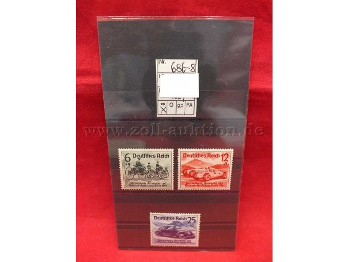 Detailaufnahme der Briefmarken
Michel Nr. 686-8