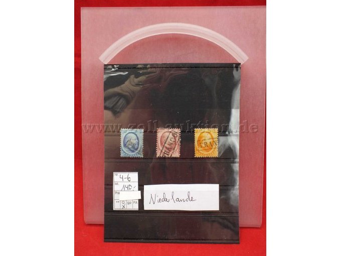 Detailaufnahme der Briefmarken
Michel Nr. 4 - 6
