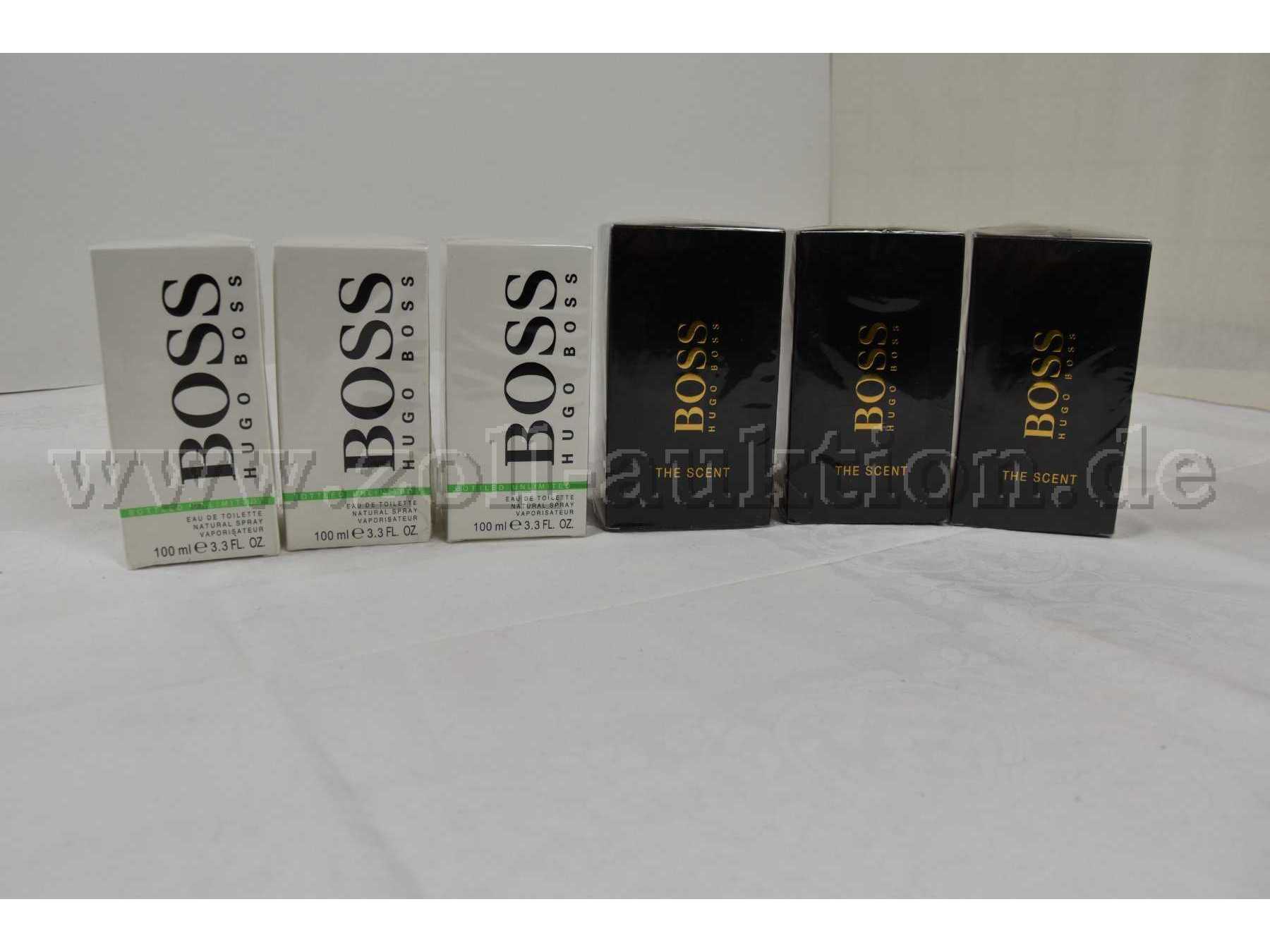 3 Eau de Toilette  „Hugo Boss” Boss je 100ml & 3 Eau de Toilette “Hugo Boss” The Scent je 100ml