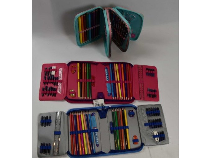3 verschiedene gefüllte Federtaschen der Marke „Eberhard Faber“