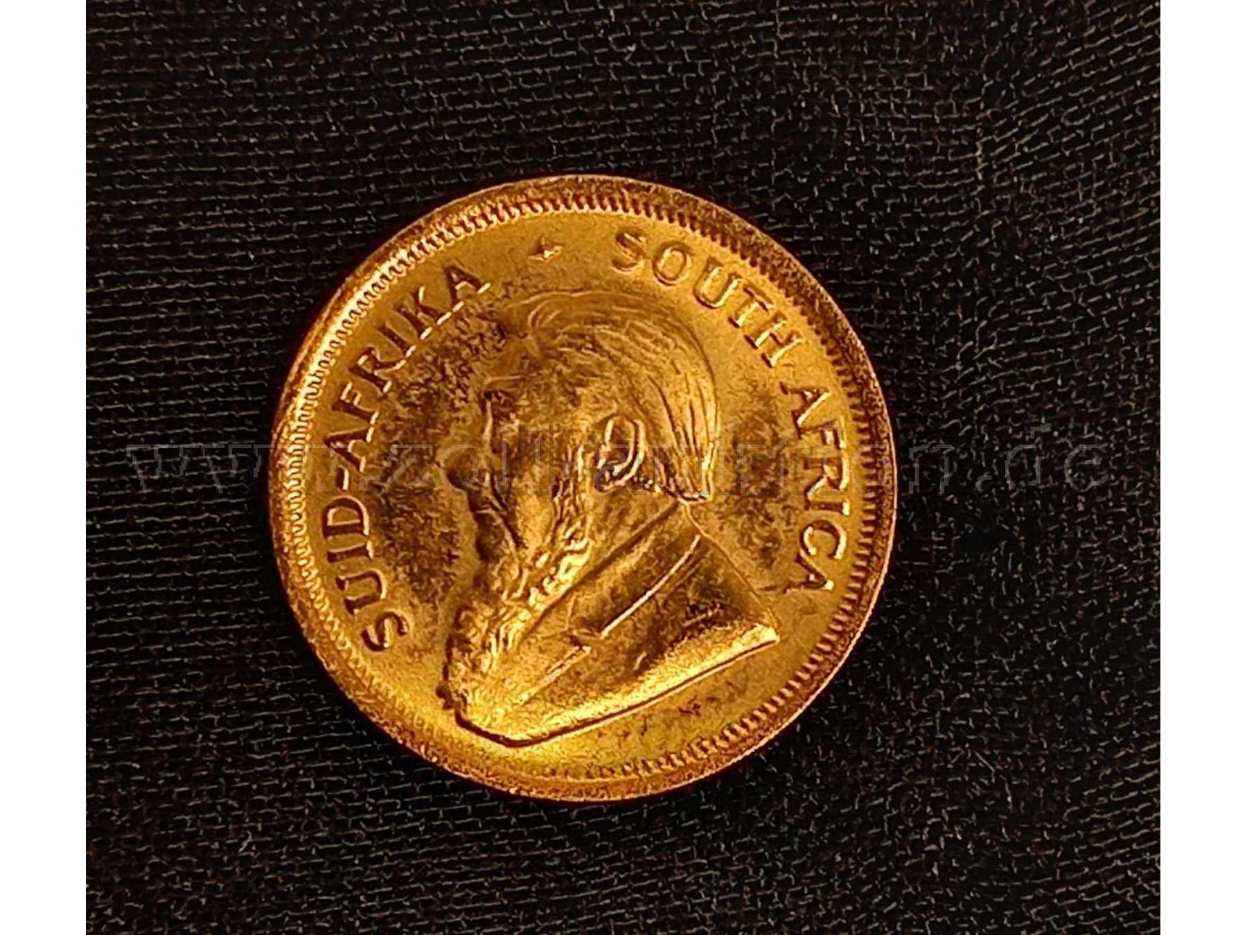 Münze von oben 1/10 Krügerrand 1983