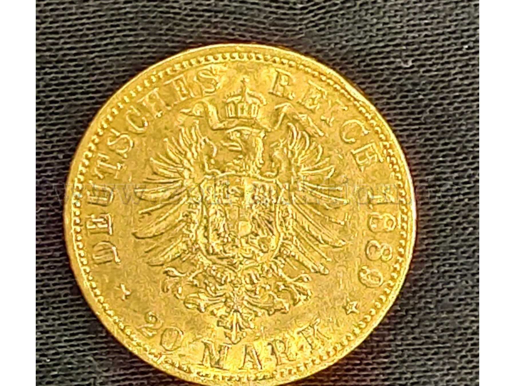 untere Seite 20 Mark mit Kaiser Wilhelm II