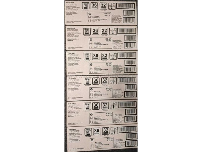 HP Toner CB436AC 
Rückseite-Lagerdatum
