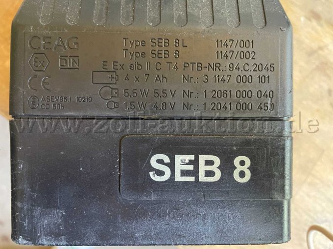 6 Handscheinwerfer Typ SEB 8 mit einem Ladegerät – foto 3 – kavel bij Zoll-Auktion, Jockgrim