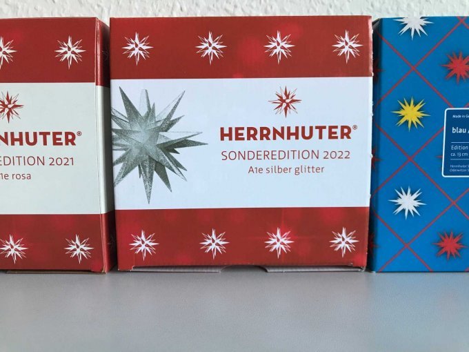 Herrnhuter Advendsstern 2022 - silber glitter