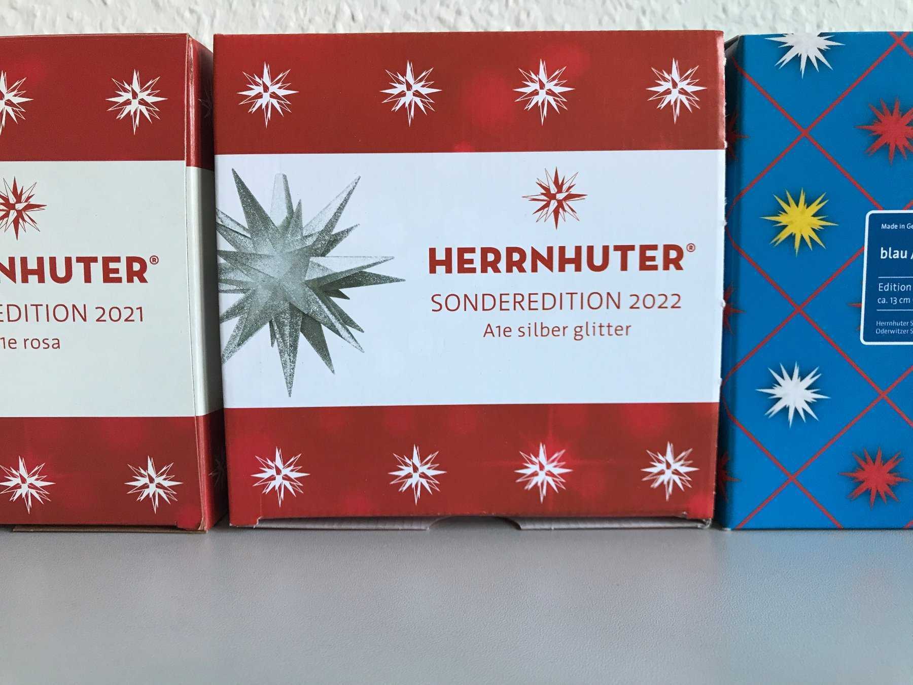 Herrnhuter Advendsstern 2022 - silber glitter