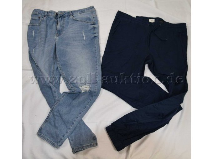 1 blaue Jeans "Reserved" und 1 blaue Hose "H&M"