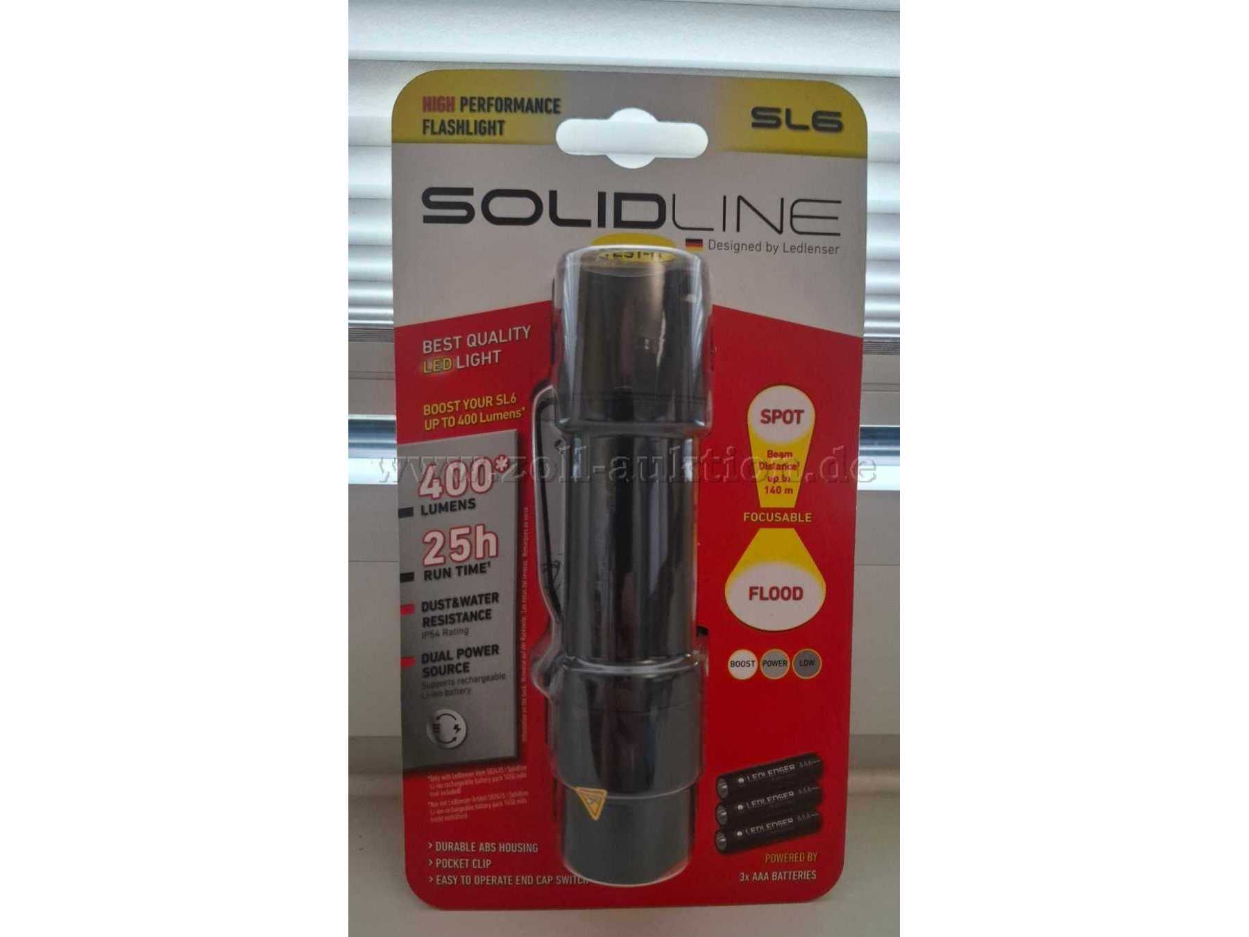 Frontansicht OVP LedLenser Solidline SL6