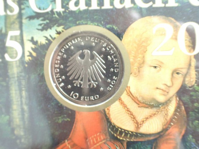 Nennwertseite der Münze (500. Geburtstag Lucas Cranach d. J.)