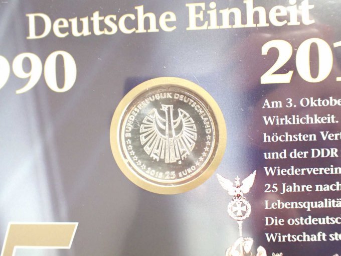 Nennwertseite der Münze (25 Jahre Deutsche Einheit)