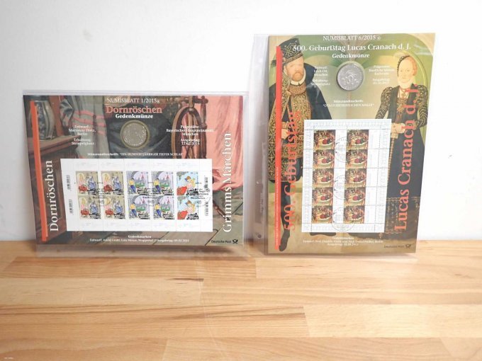 Numisblatt "Dornröschen" & "500. Geburtstag Lucas Cranach d. J."