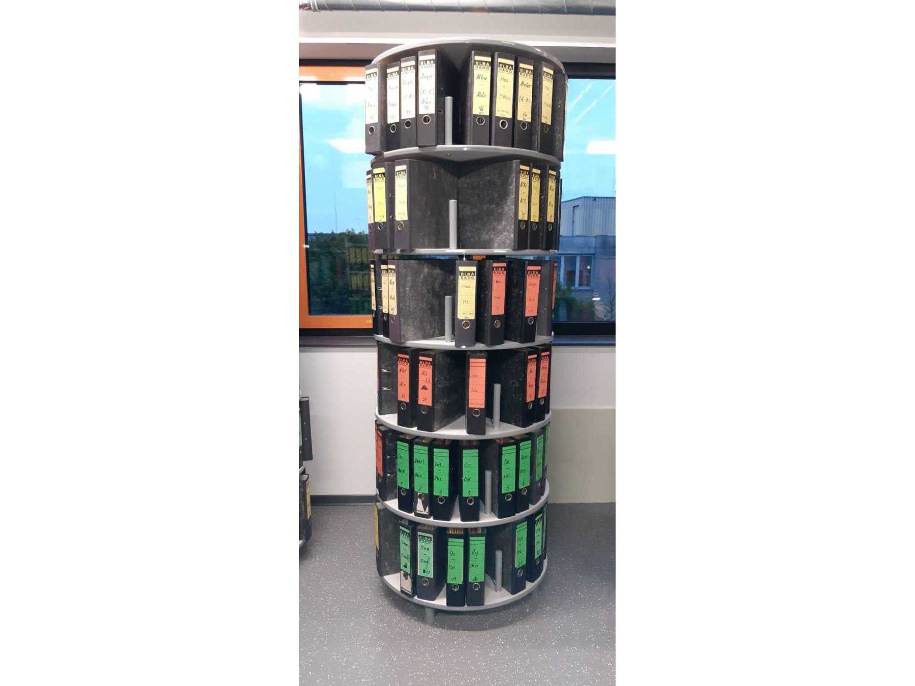 Ordnerdrehsäule mit 6 Etagen