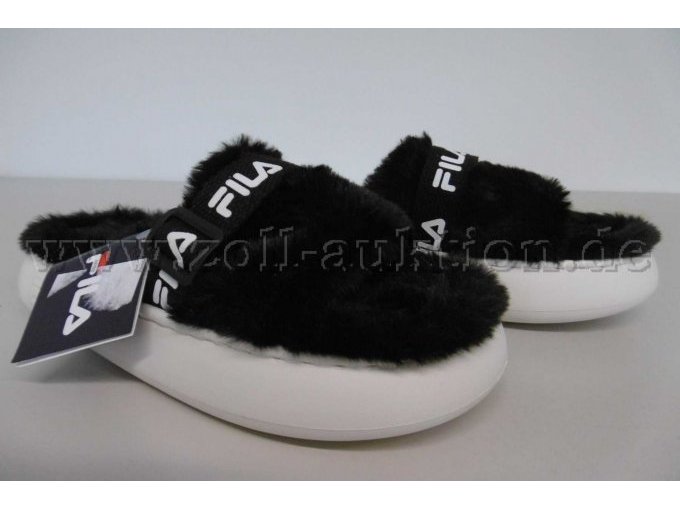 Detailansicht Fila Pantoletten schwarz