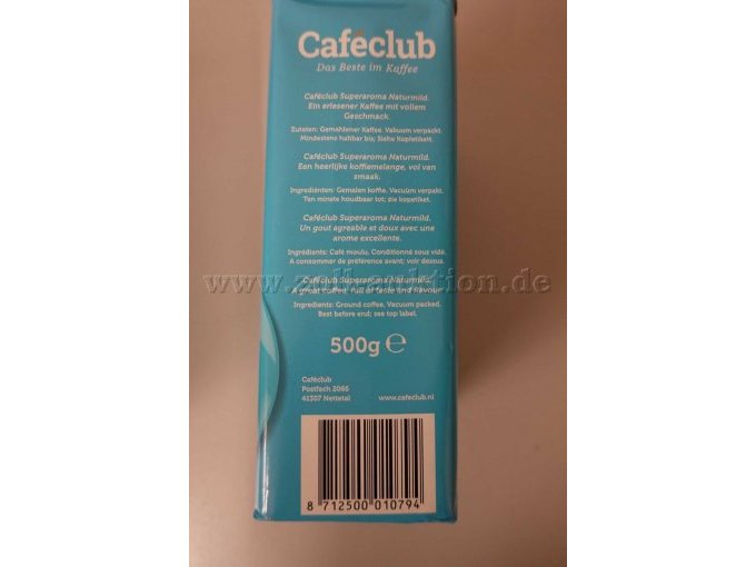 Detailansicht Kaffeepaket