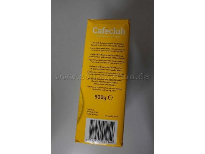 Detailansicht Kaffee; Hersteller