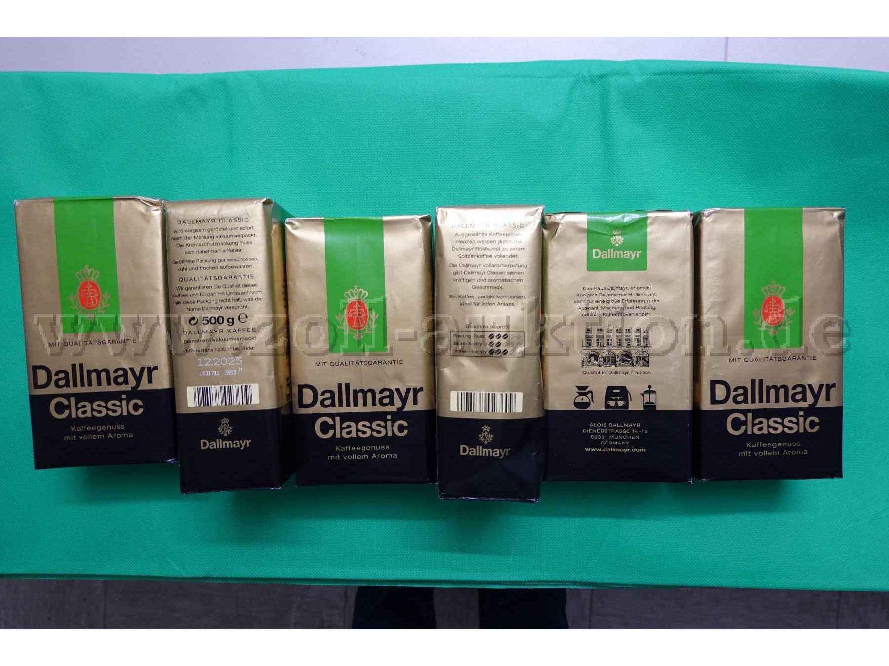 6 Pakete á 500g Dallmayr Prodomo Classic, gemahlen.
MHD 12.2025
