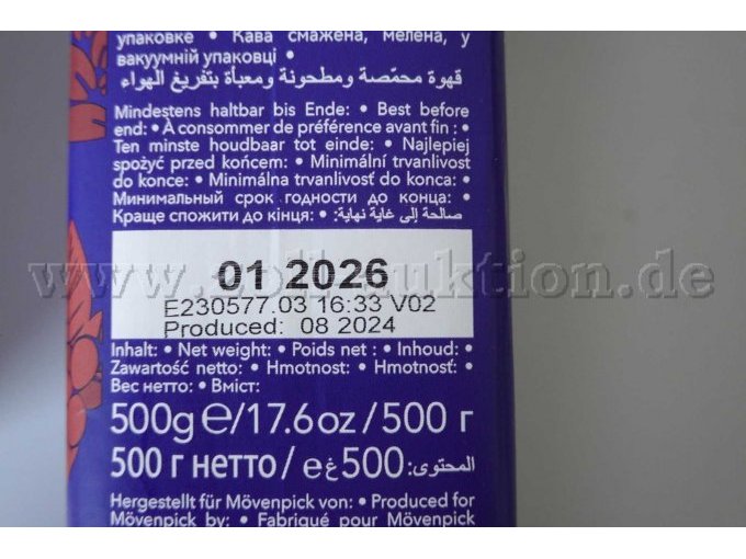 Kaffee gemahlen "Mövenpick Der Himmlische" á 500g, ovp.
MDH 01/2026