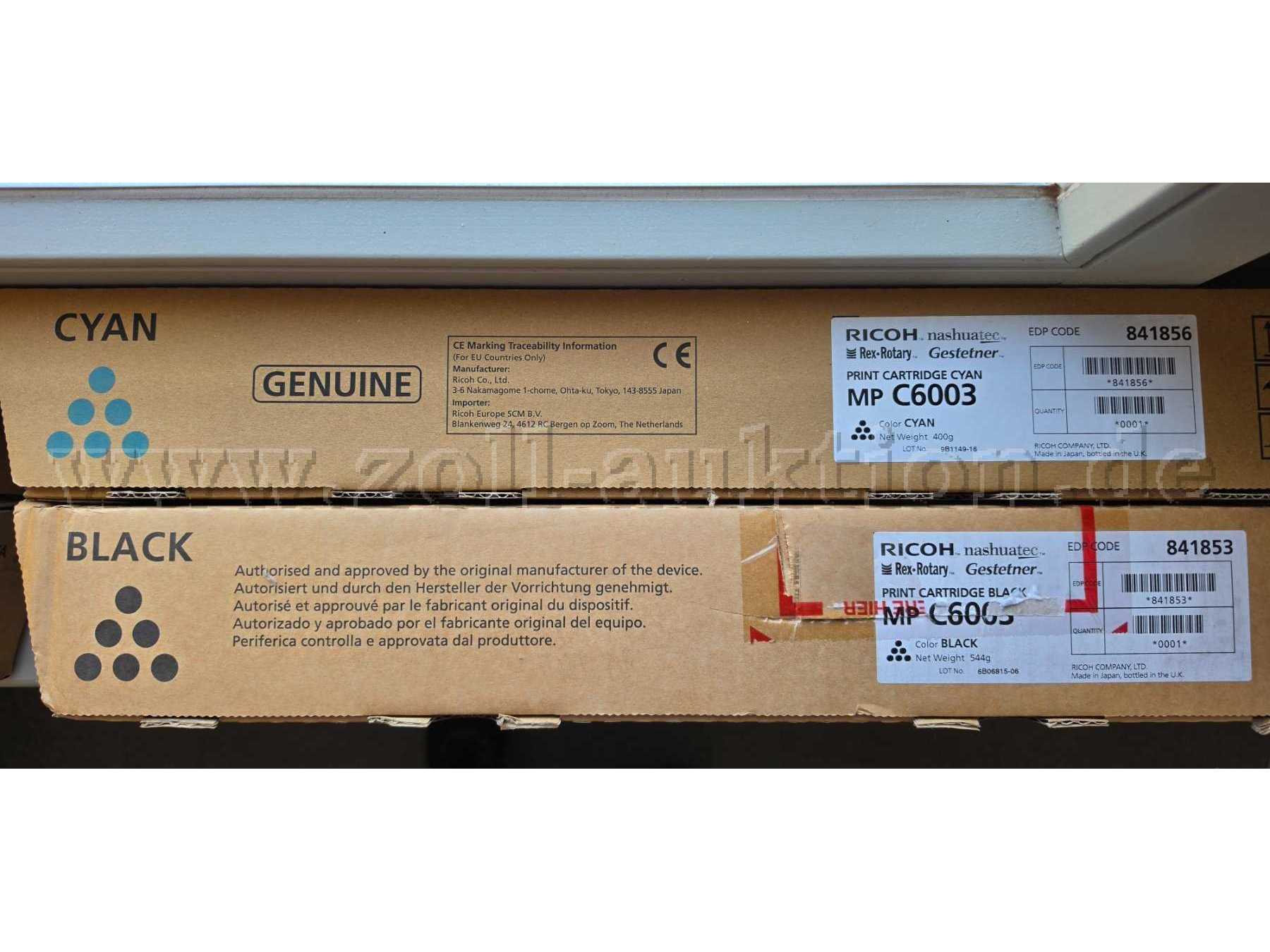 Ricoh Toner black und cyan