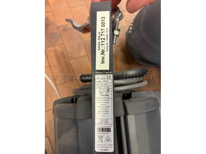 Bühnenbeleuchtung Selecon 16RAFR150 Rama Fresnel, Typenschild