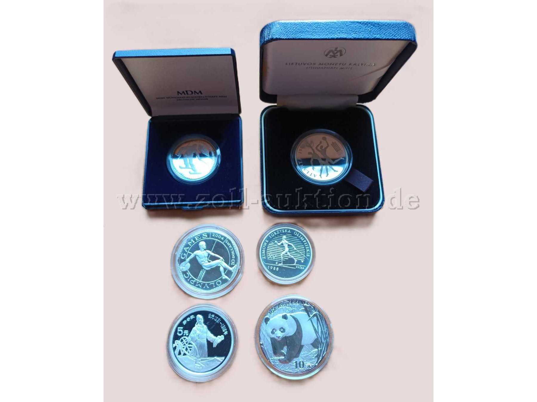 6 Silbermünzen