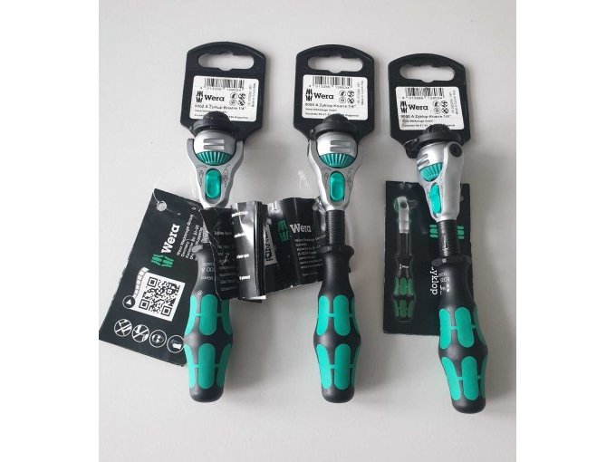 Wera 8000 A SB Zyklop-Knarren mit Antrieb, 1/4 Zoll x 152 mm