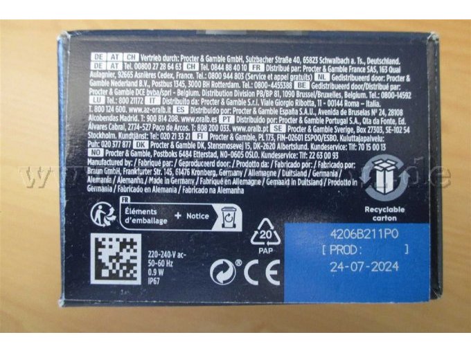 Beschreibung zu Oral B Pro Series 1 (1.Verpackung)