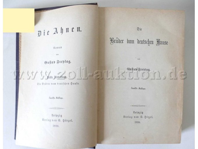 6 antiquarische Bände - Die Ahnen von Gustav Freytag, 1888 - 1891 – foto 10 – kavel bij Zoll-Auktion, Dresden