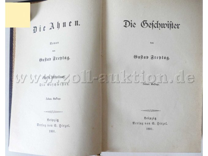 6 antiquarische Bände - Die Ahnen von Gustav Freytag, 1888 - 1891 – foto 13 – kavel bij Zoll-Auktion, Dresden