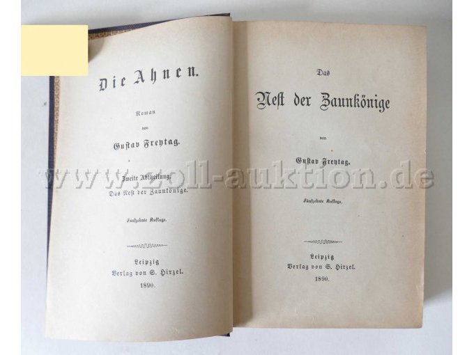 6 antiquarische Bände - Die Ahnen von Gustav Freytag, 1888 - 1891 – foto 8 – kavel bij Zoll-Auktion, Dresden