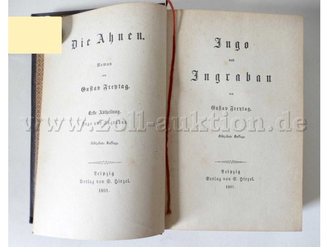 6 antiquarische Bände - Die Ahnen von Gustav Freytag, 1888 - 1891 – foto 5 – kavel bij Zoll-Auktion, Dresden