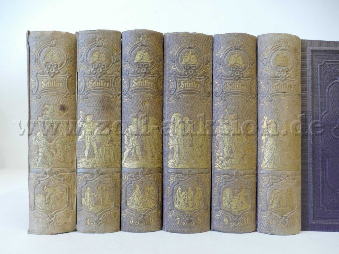 6 antiquarische Bücher - Schillers Werke in 12 Bänden, 1867 – foto 2 – kavel bij Zoll-Auktion, Dresden