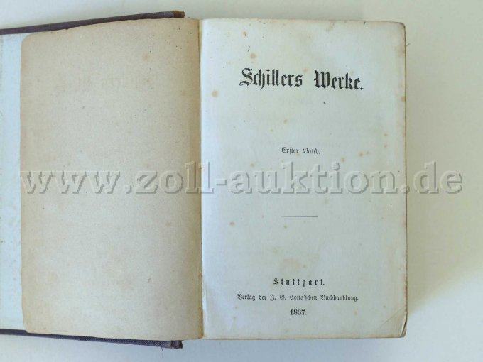 6 antiquarische Bücher - Schillers Werke in 12 Bänden, 1867 – foto 6 – kavel bij Zoll-Auktion, Dresden