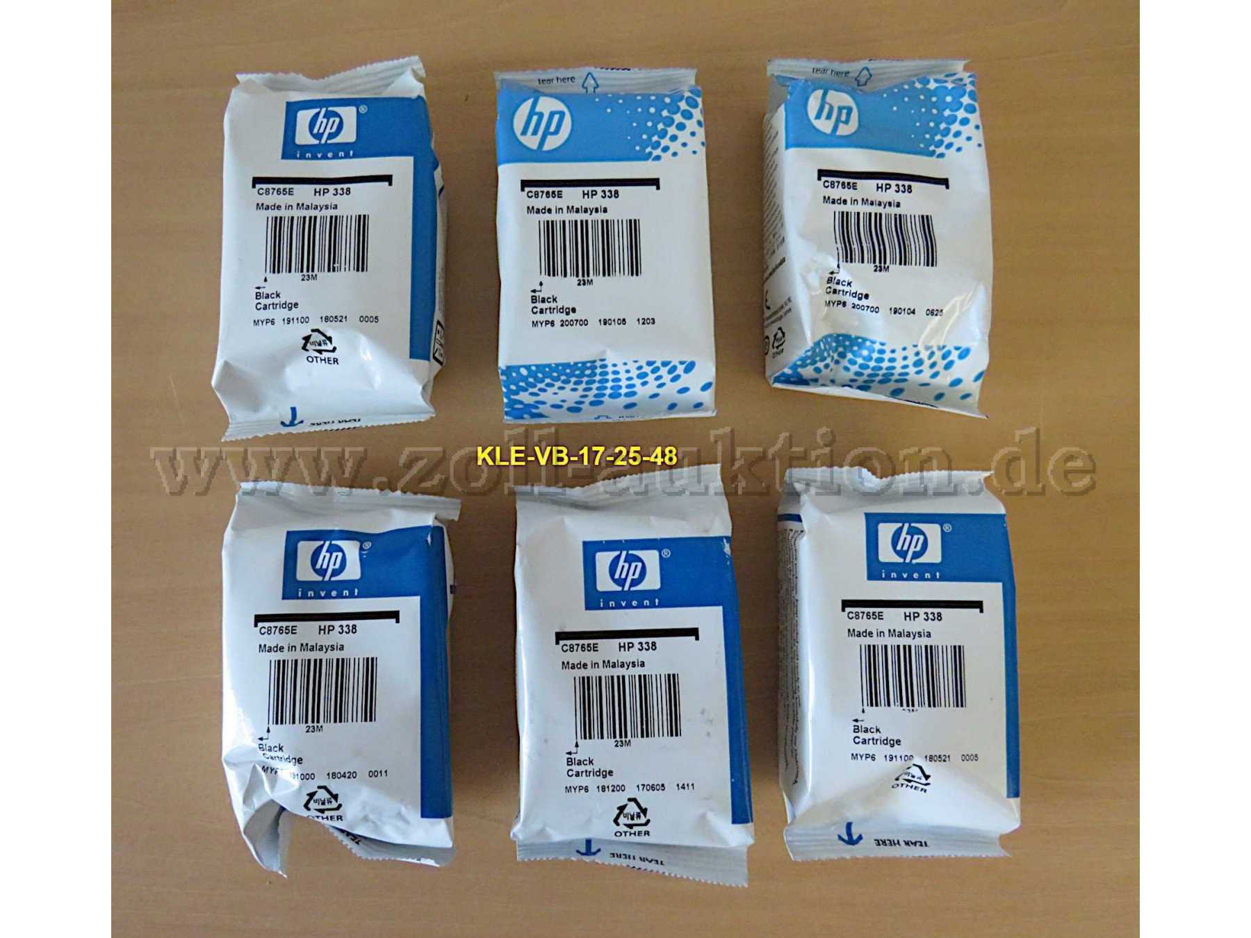 6 x HP 338 C8765E schwarz