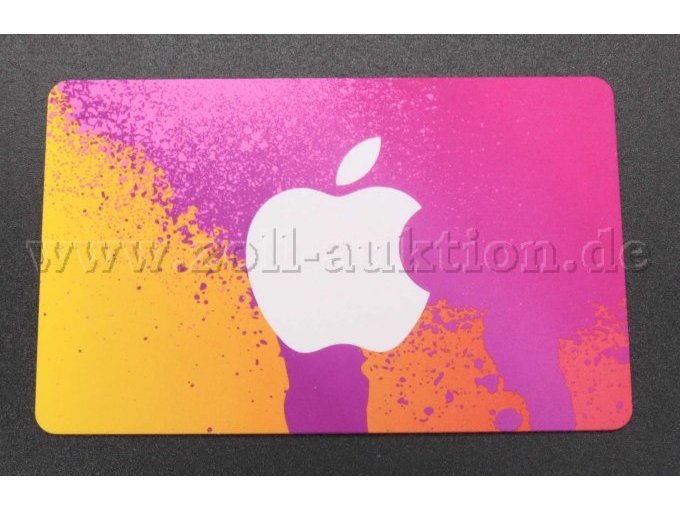Rückansicht der 100 EUR iTunes-Karte