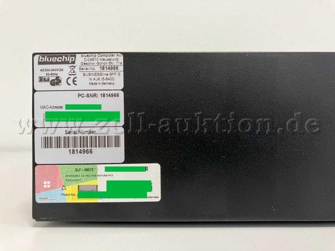 CE-Kennzeichen und Product-Key