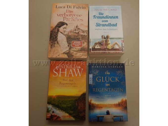 Konvolut aus 7 Büchern, Romane,
hier: Teilansicht von 4 Büchern